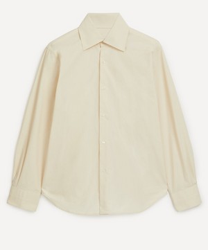 Stoffa - Spread Collar Cotton Poplin Shirt image number 0