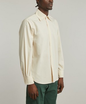 Stoffa - Spread Collar Cotton Poplin Shirt image number 2
