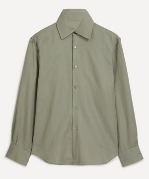 Stoffa - Spread Collar Washed Cotton-Linen Shirt image number 0