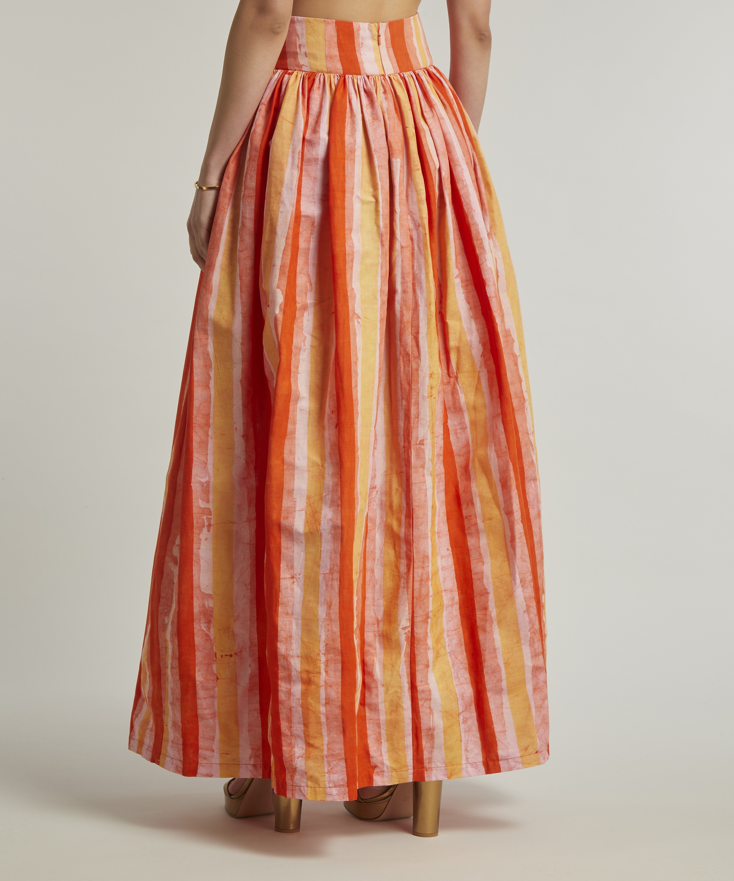 Sika - Aneesa Red Striped Skirt image number 3