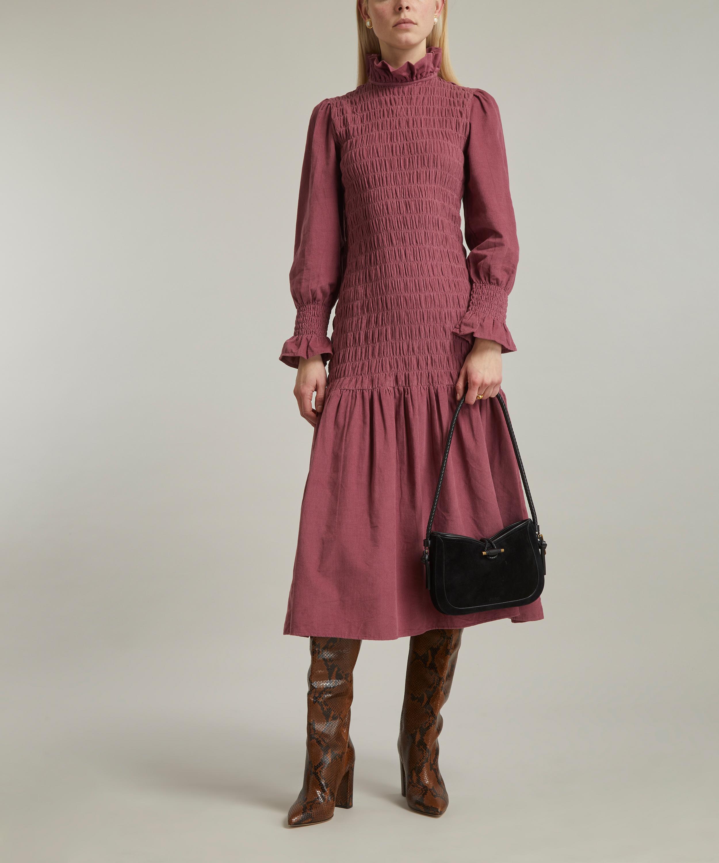 Corduroy dress with outlet turtleneck