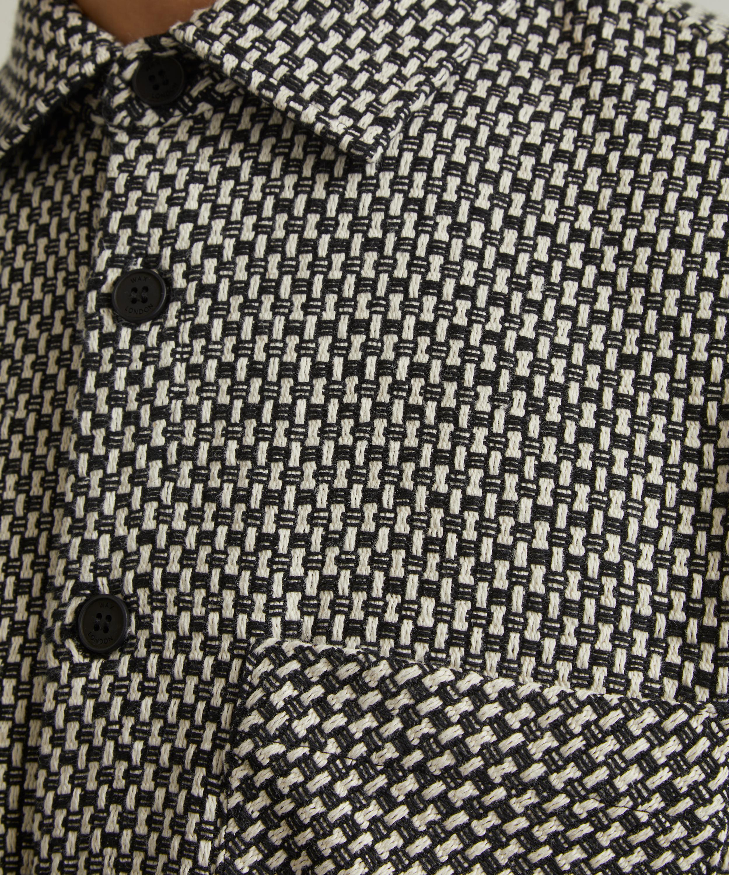 Wax London - Whiting Stepney Black Ecru Overshirt image number 4