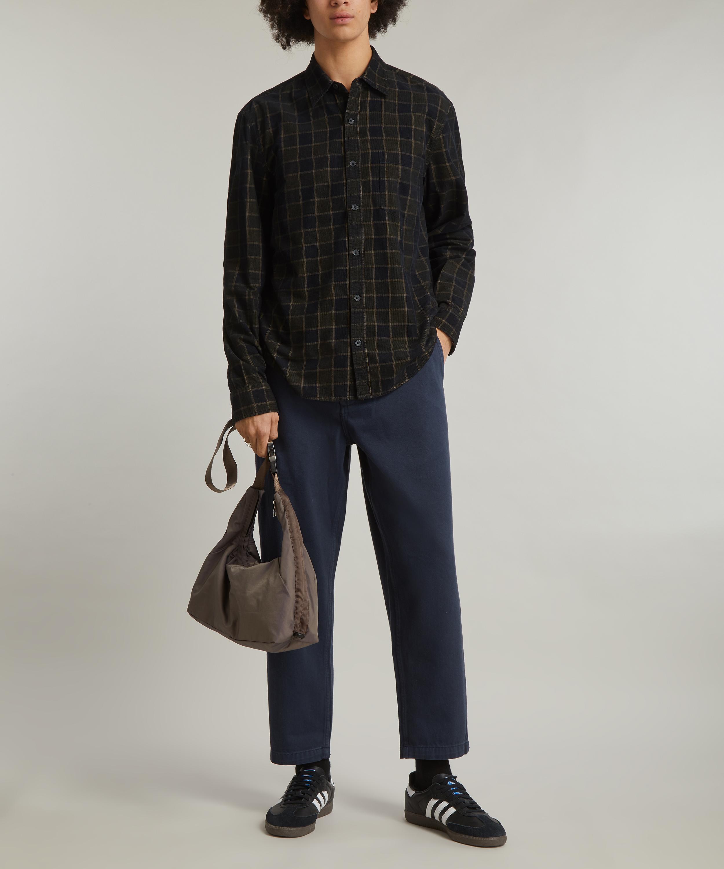 Wax London - Kurt Navy Cotton Twill Trousers image number 1