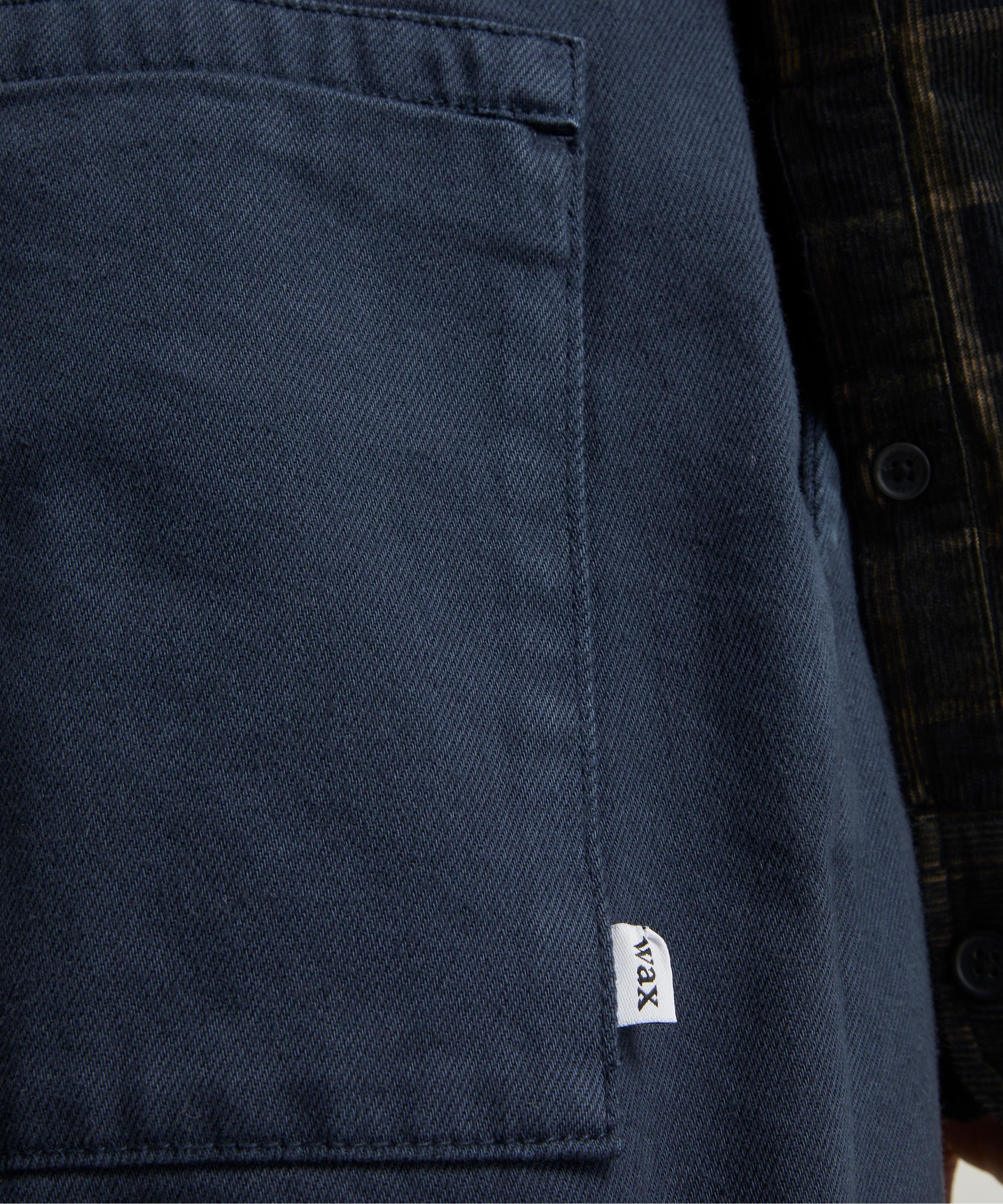 Wax London - Kurt Navy Cotton Twill Trousers image number 4