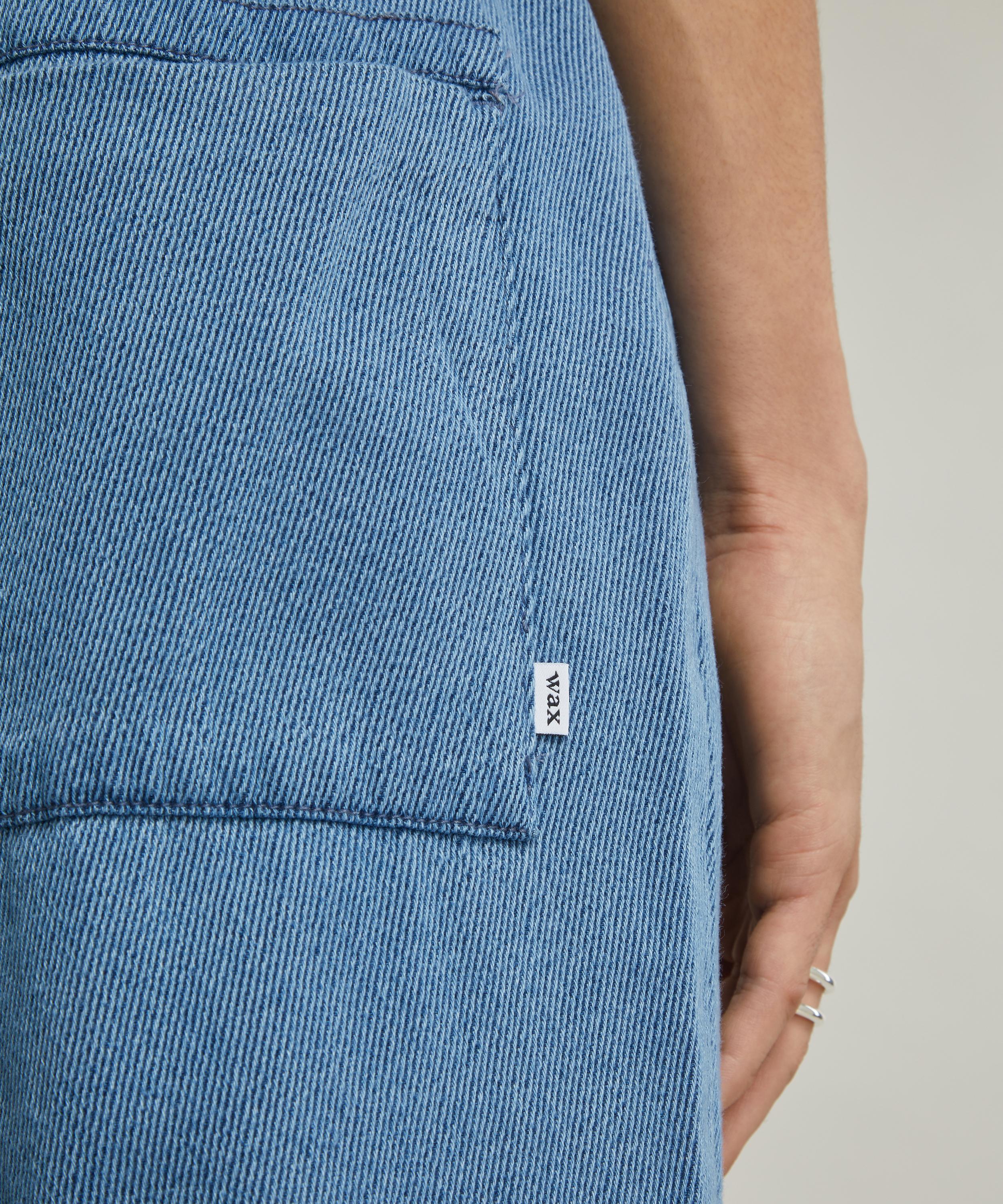 Kurt - Navy And Ecru Spin Jacquard Trousers | Wax London