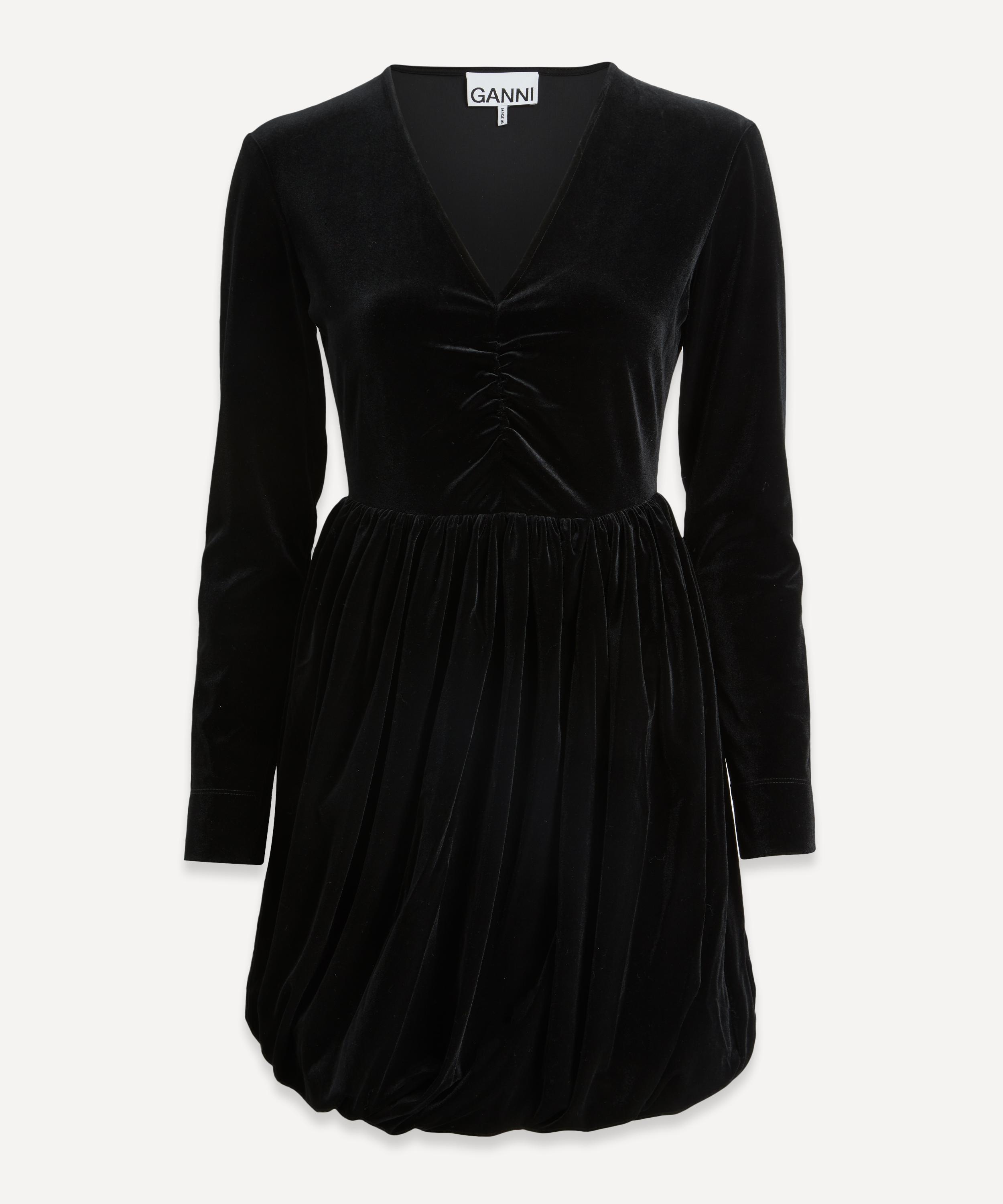 Ganni black hotsell velvet dress