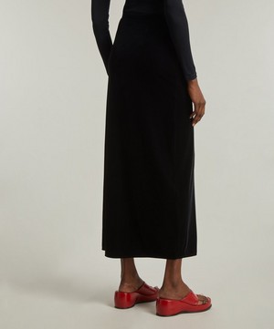 Ganni - Velvet Small Bow Maxi-Skirt image number 3