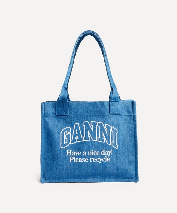 Ganni - Large Easy Shopper Denim Bag image number null