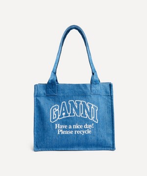 Ganni - Large Easy Shopper Denim Bag image number 0