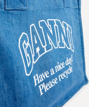Ganni - Large Easy Shopper Denim Bag image number 4