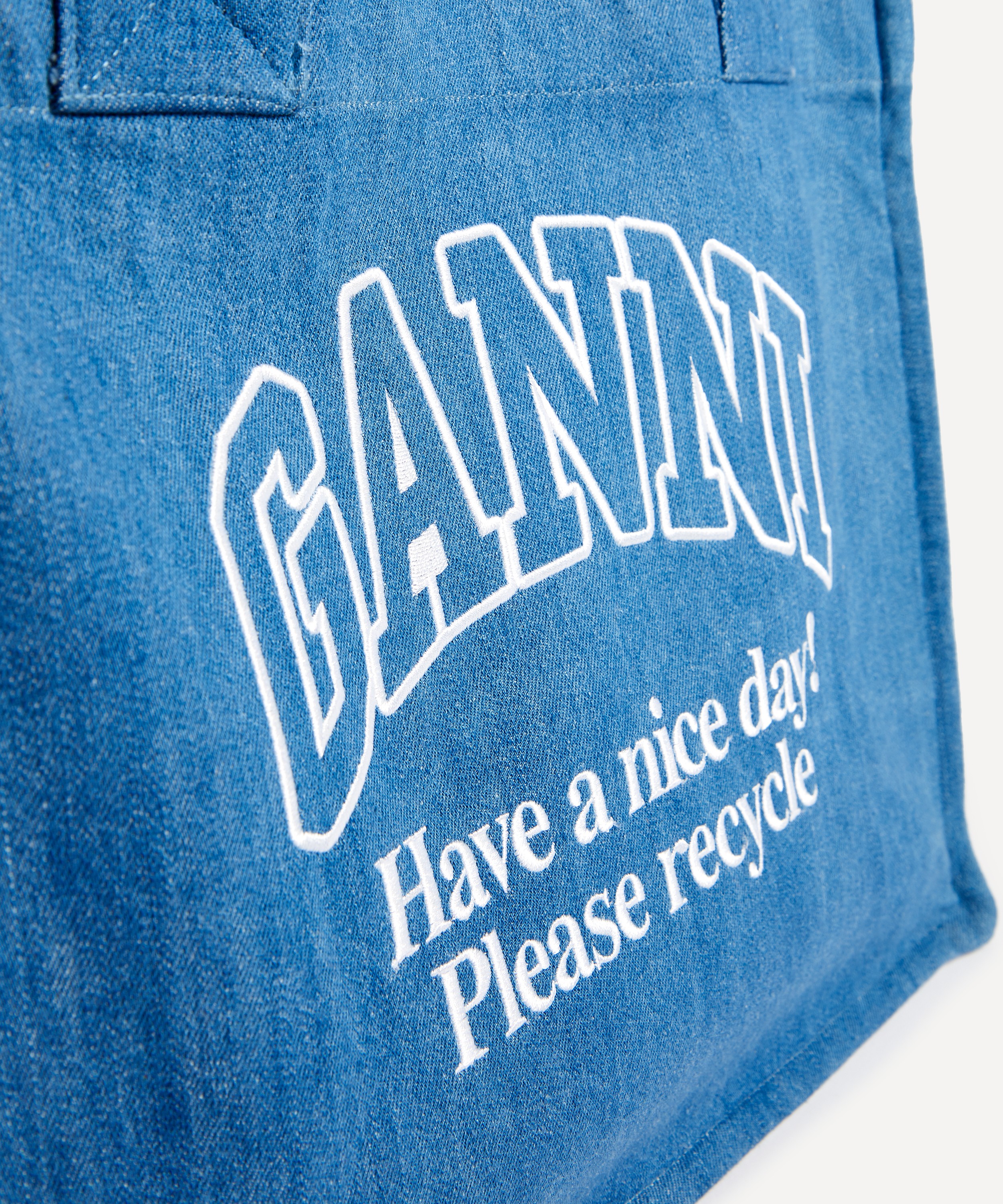 Ganni - Large Easy Shopper Denim Bag image number 4