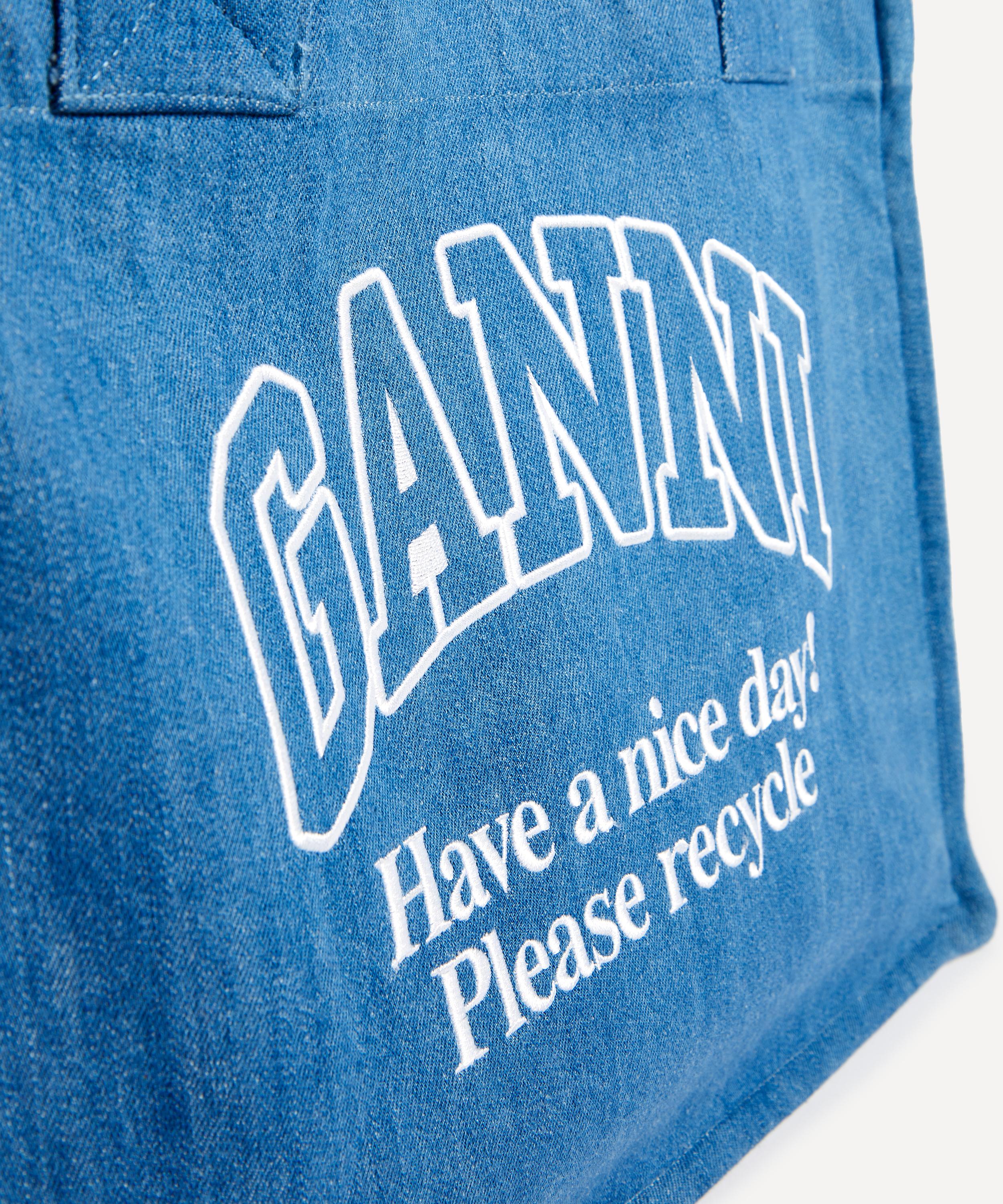 Ganni - Large Easy Shopper Denim Bag image number 3