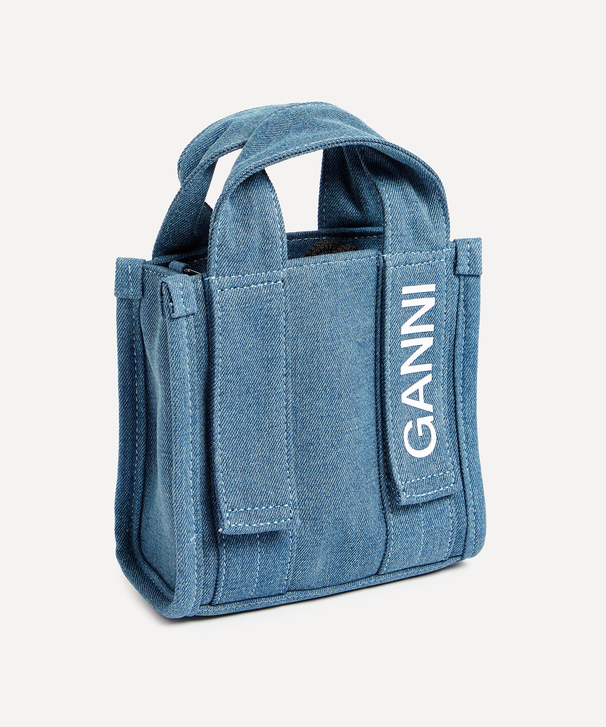 Ganni - Mini Tech Denim Tote Bag image number 1