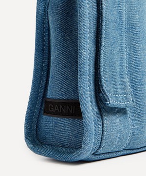 Ganni - Mini Tech Denim Tote Bag image number 4