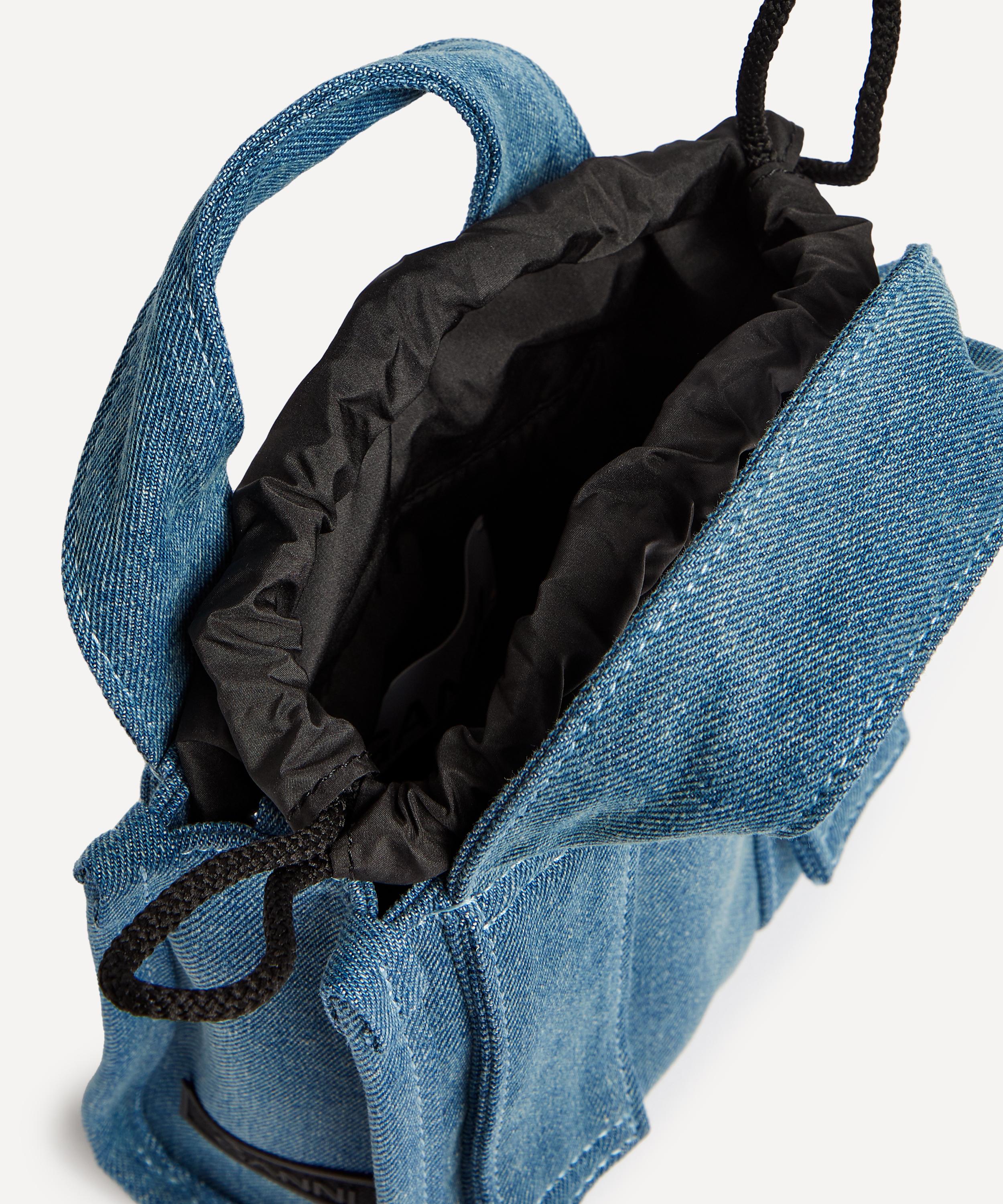 Ganni - Mini Tech Denim Tote Bag image number 4