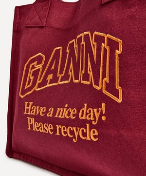 Ganni - Large Easy Shopper Cotton Bag image number 4