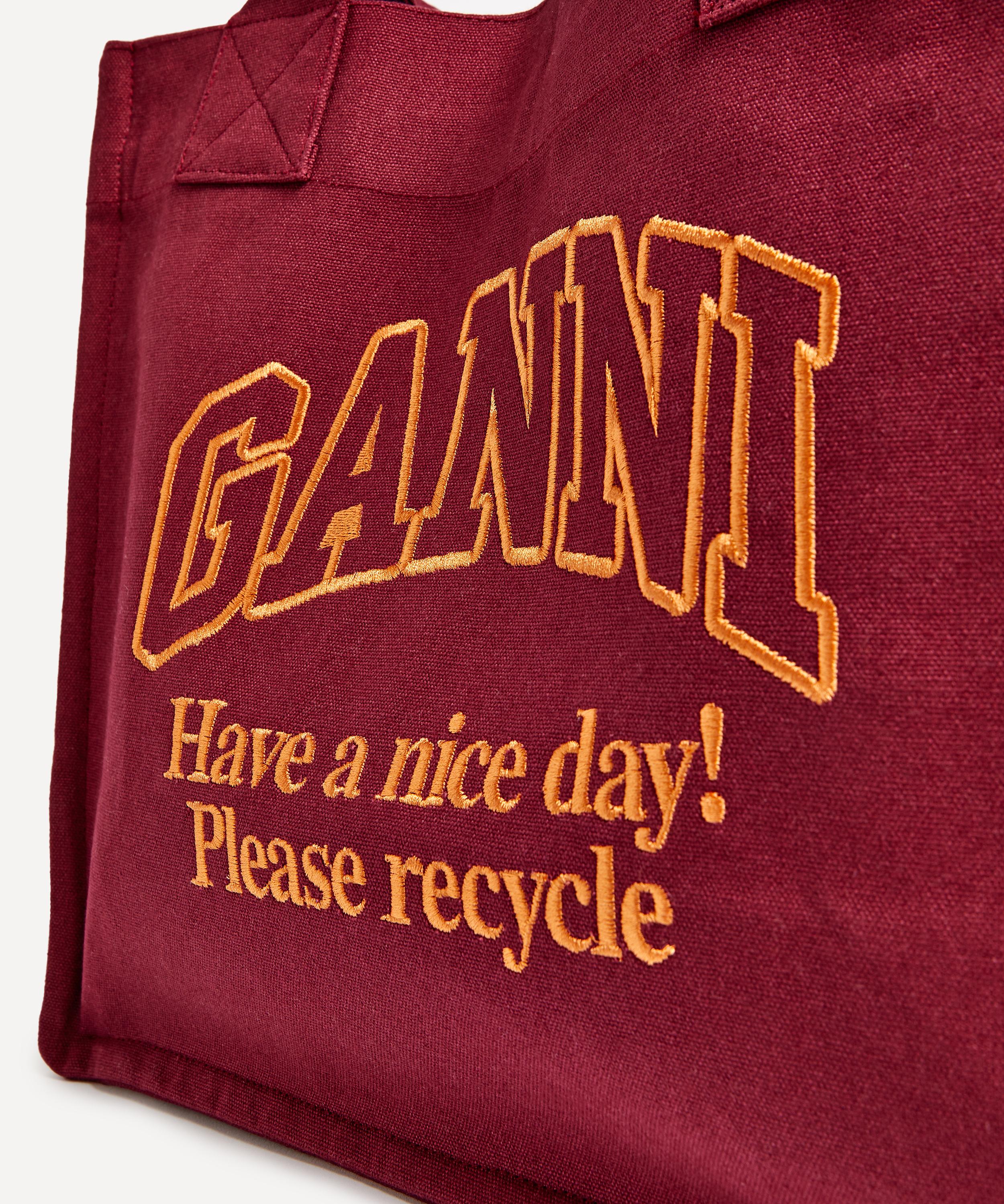 Ganni - Large Easy Shopper Cotton Bag image number 3