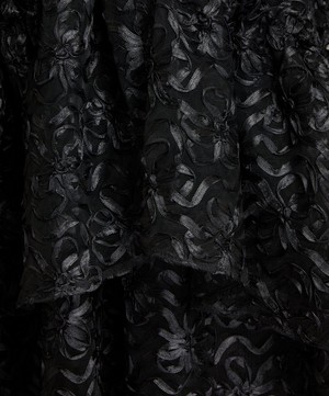 Ganni - Black Ribbon Tulle Midi Dress image number 4
