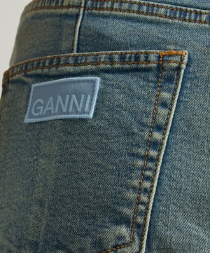 Ganni - Tint Denim Peplum Midi Skirt image number 4