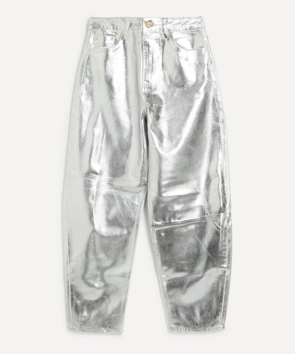 Ganni - Stary Silver Foil Jeans image number null