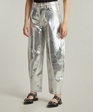Ganni - Stary Silver Foil Jeans image number 2