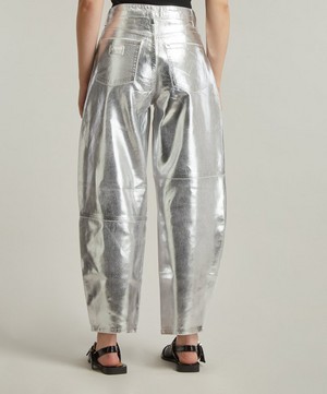 Ganni - Stary Silver Foil Jeans image number 3