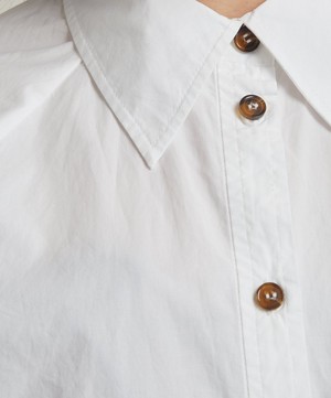 Ganni - Cotton Poplin Oversized Raglan Shirt image number 4