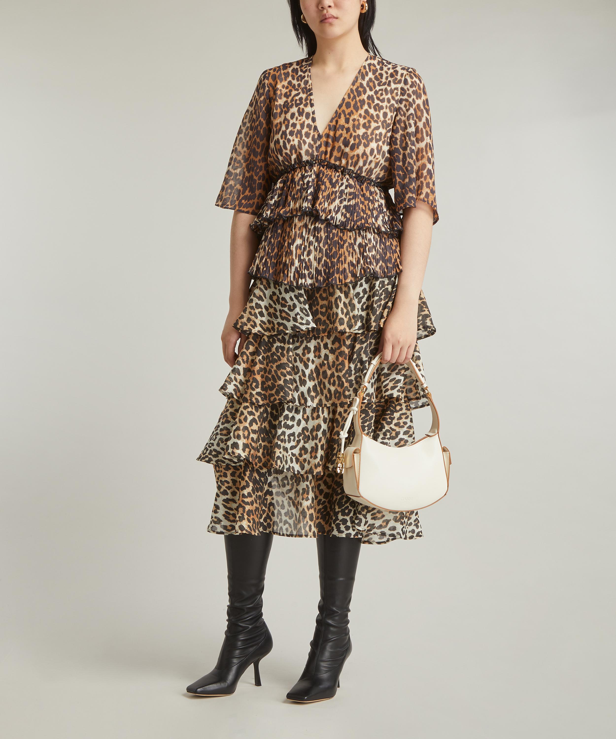 Ganni leopard clearance georgette