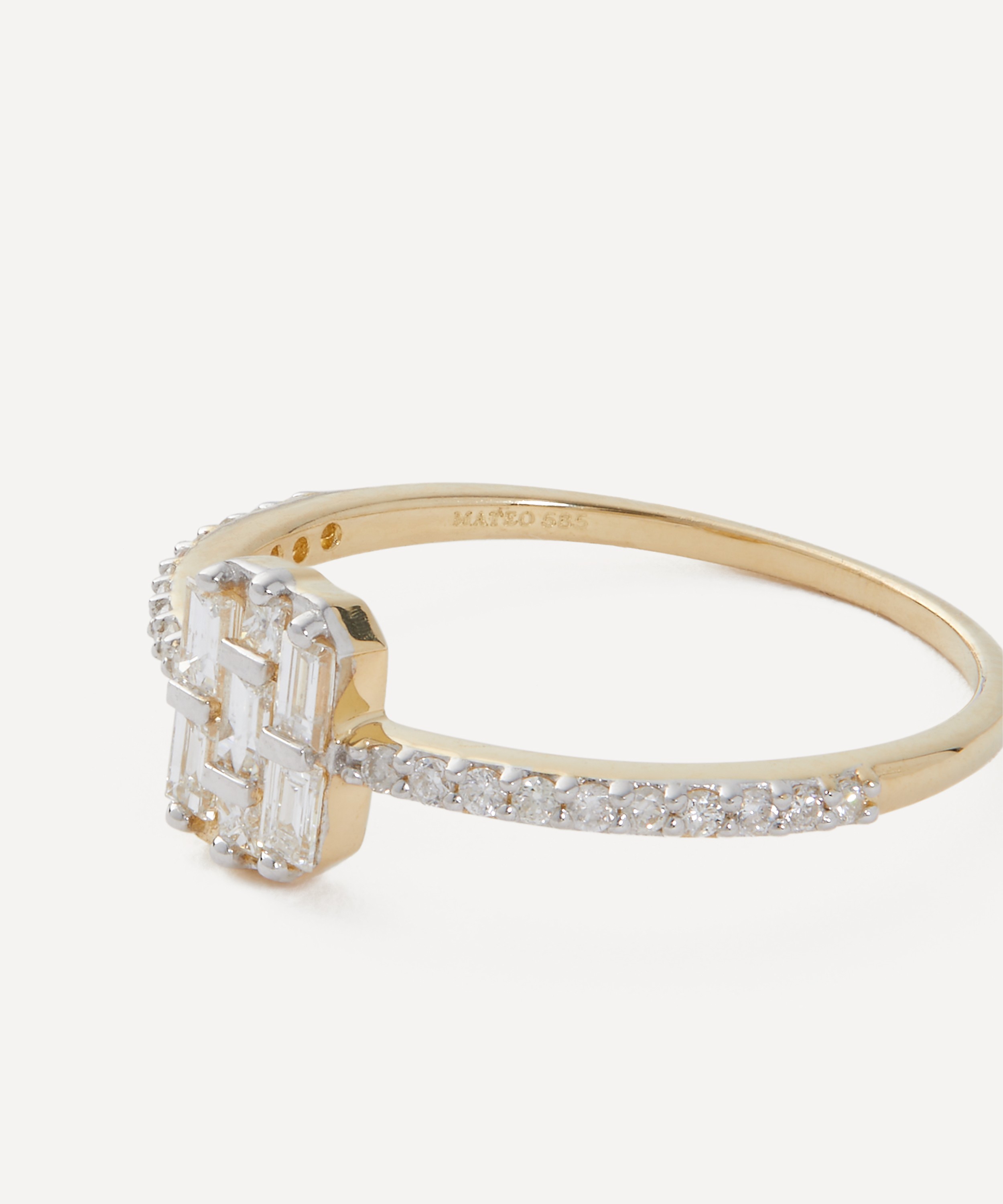 Mateo - 14ct Gold Mosaic Diamond Ring image number 1