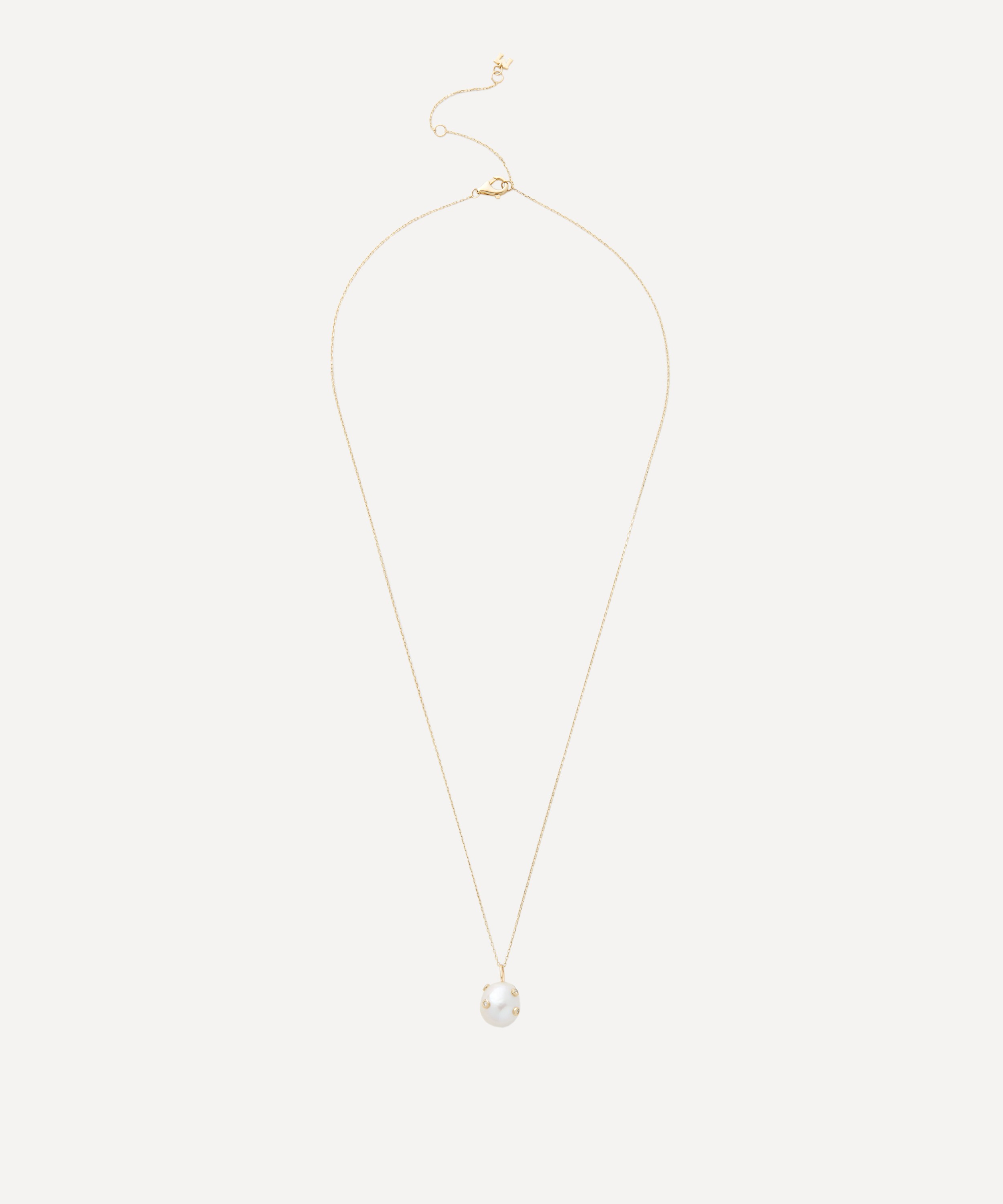 Mateo - 14ct Gold Pearl and Diamond Necklace image number 1