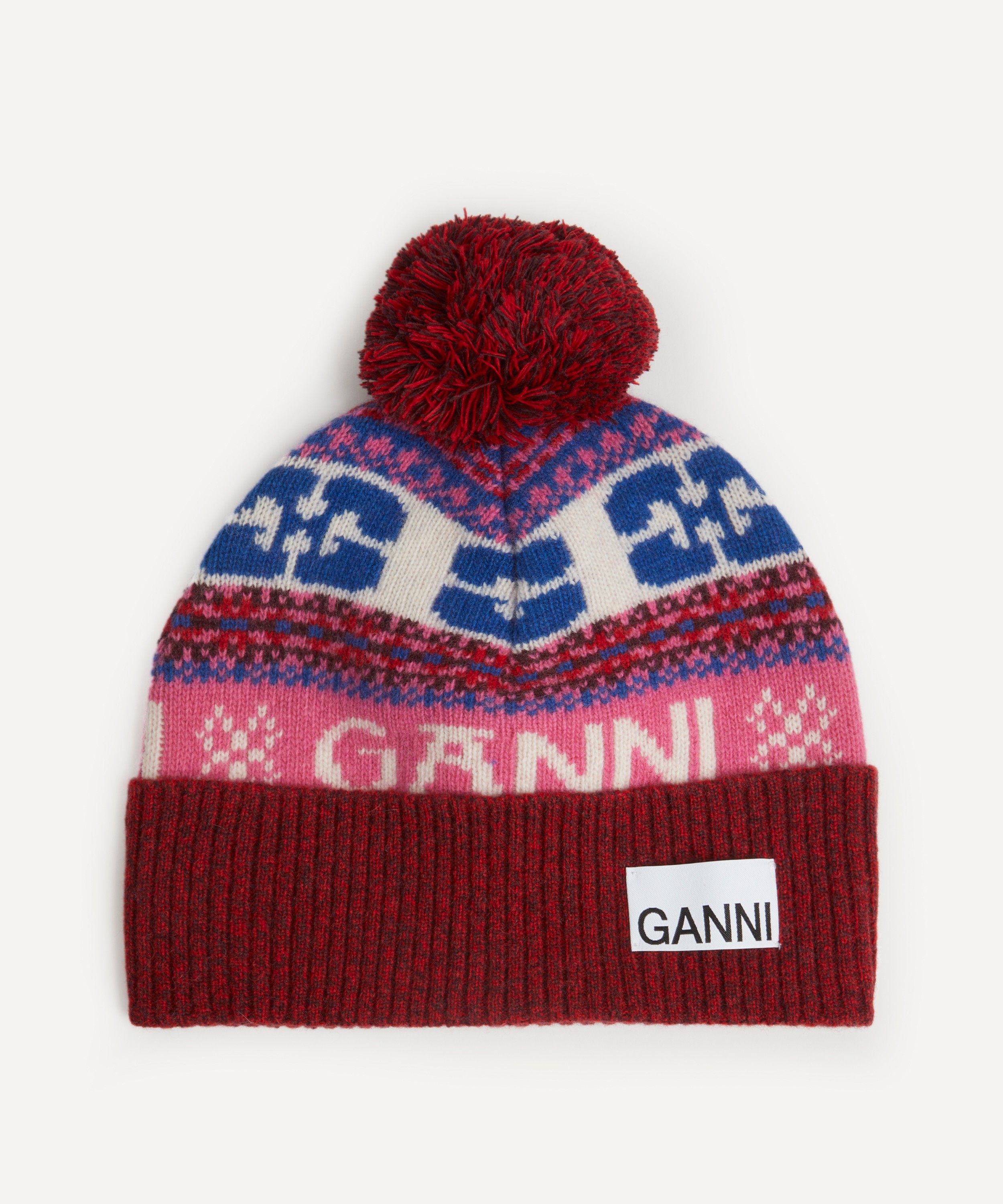 Ganni - Graphic Wool Beanie image number null