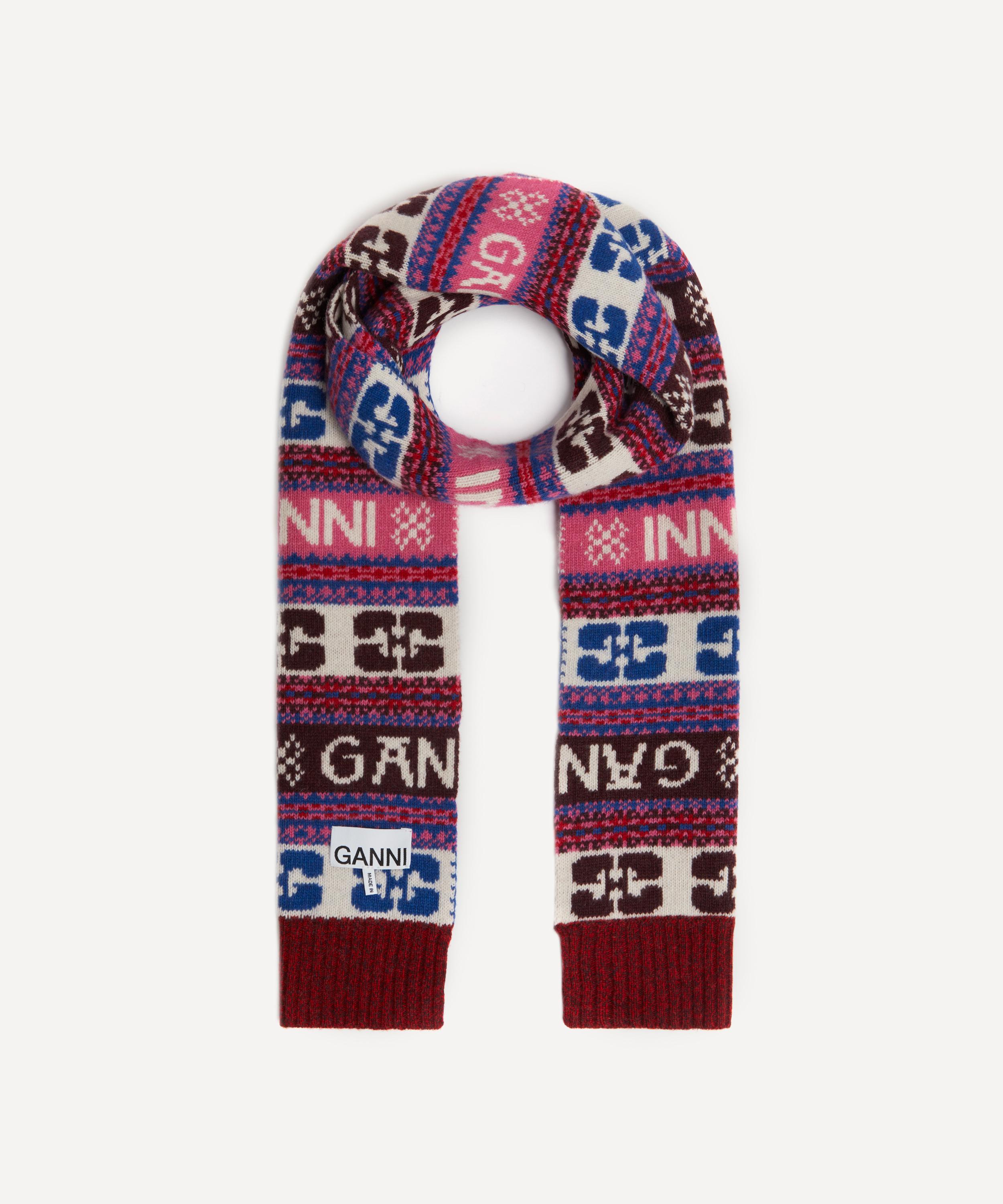 Ganni - Graphic Wool Scarf image number 