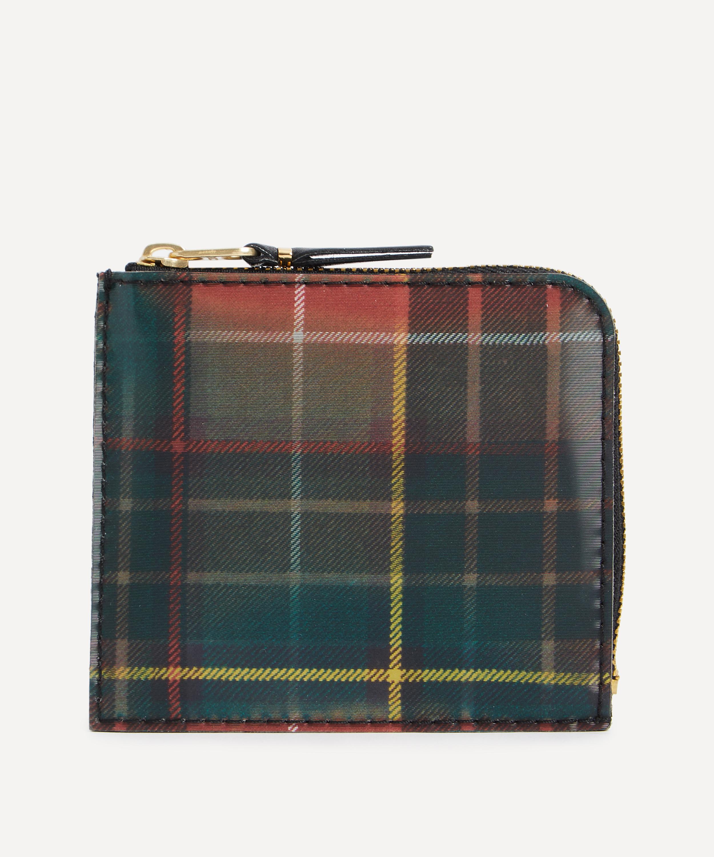 Comme Des Garcons Lenticular Tartan Zip Around Wallet Liberty