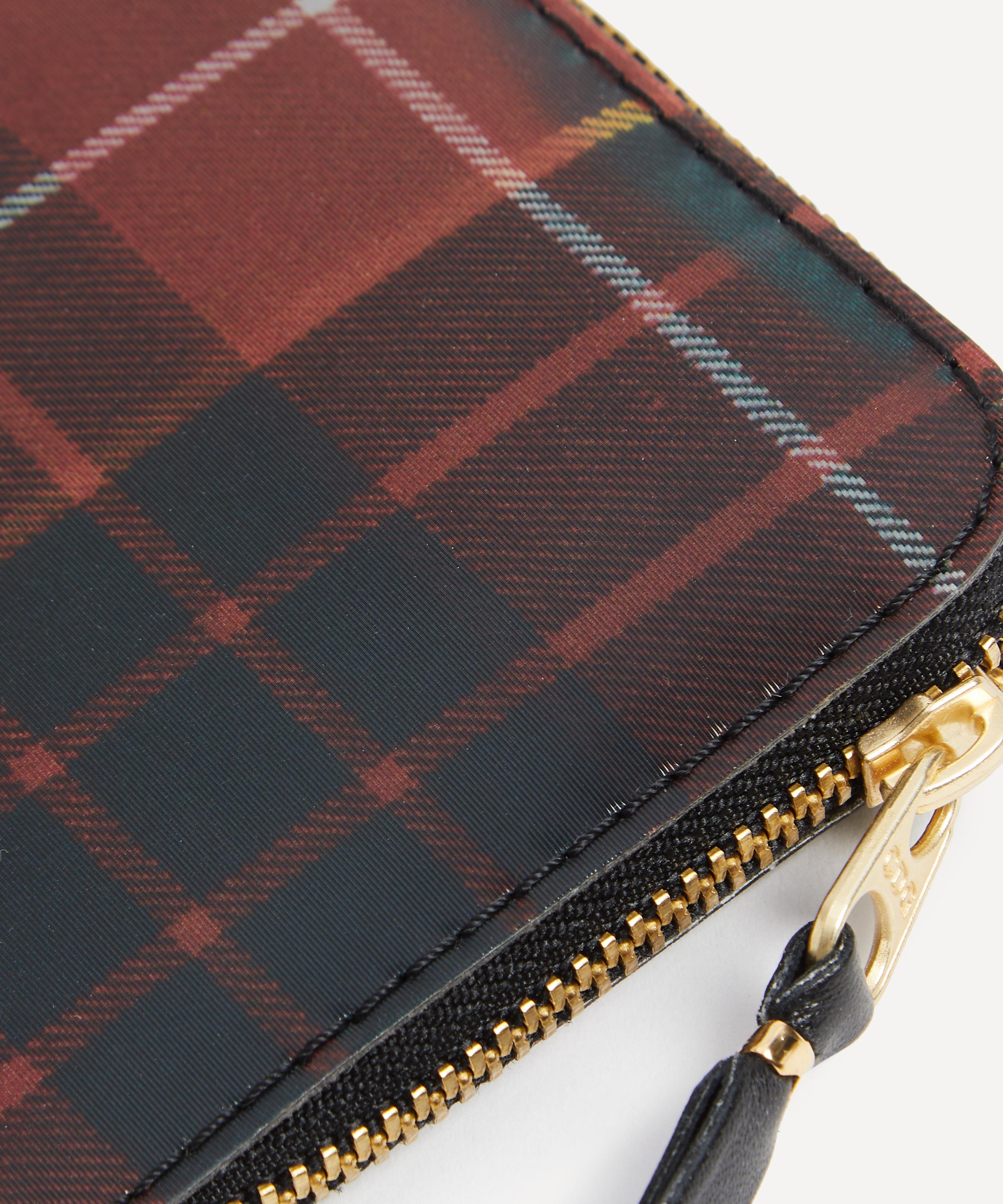 Comme Des Garcons Lenticular Tartan Zip Around Wallet Liberty