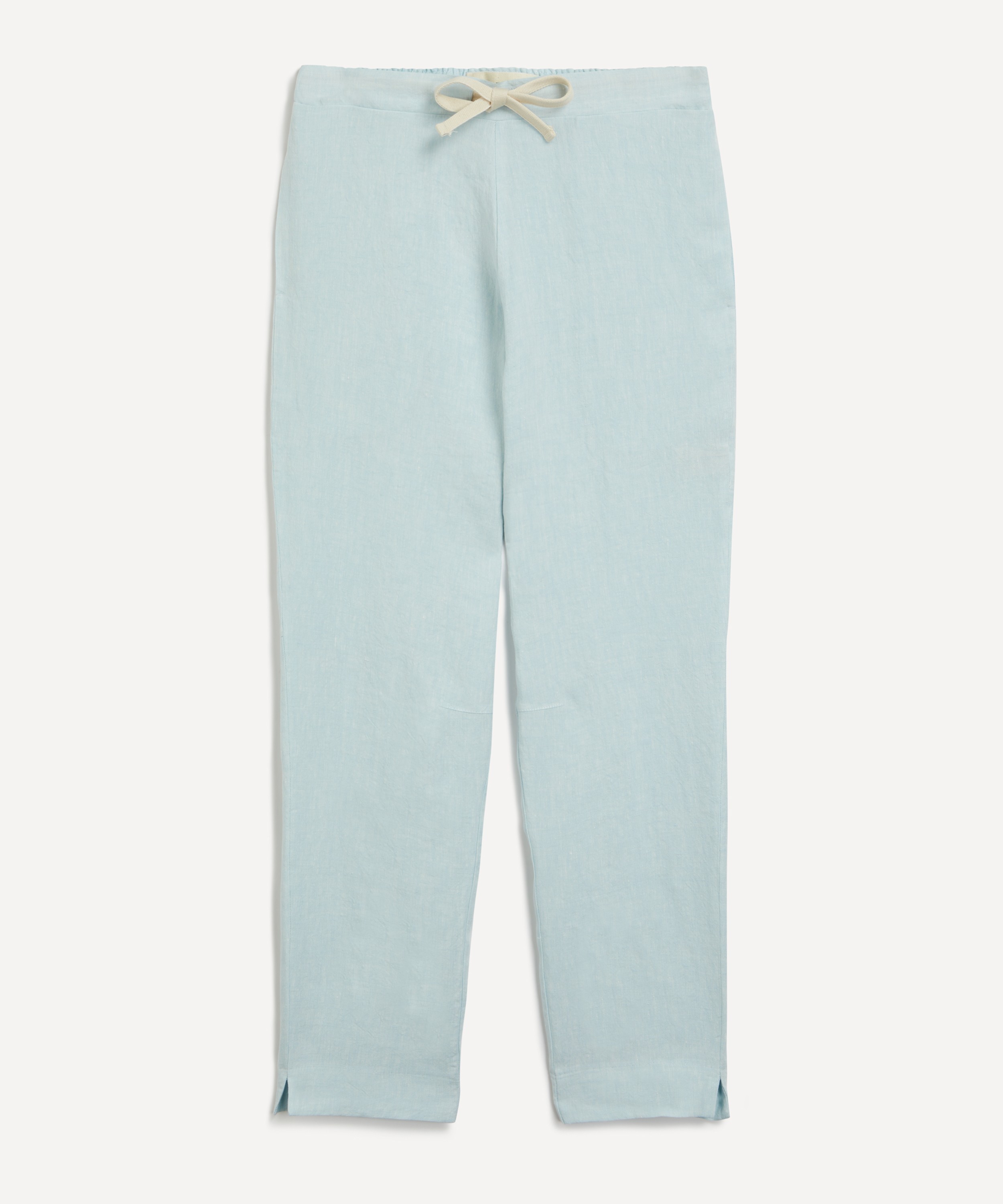 Marané - Sky Blue Elasticated Linen Trousers image number 0