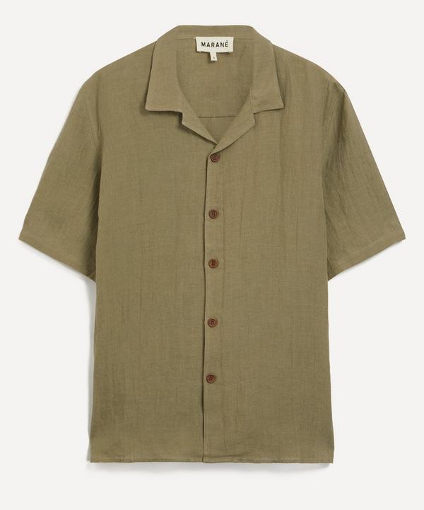 Marané - Khaki Camp Collar Linen Shirt