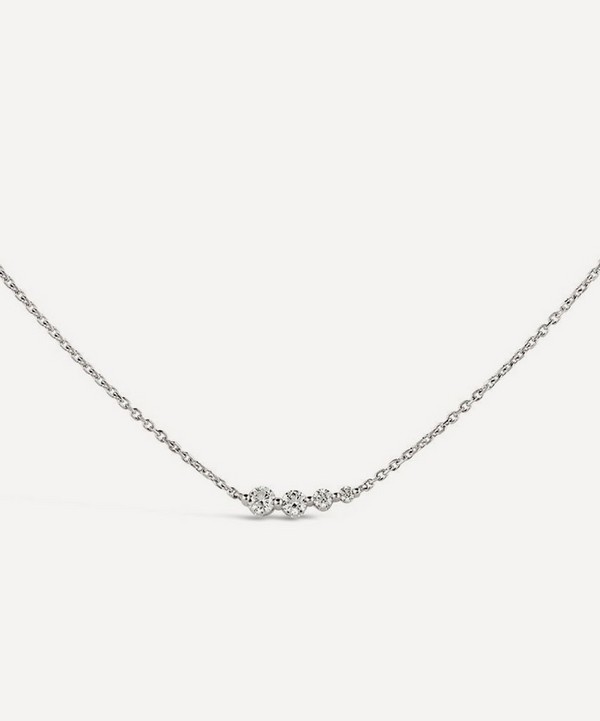 Dinny Hall - 9ct White Gold Shuga Created Diamond Tapering Scoop Necklace image number null