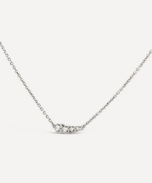 Dinny Hall - 9ct White Gold Shuga Created Diamond Tapering Scoop Necklace image number 2