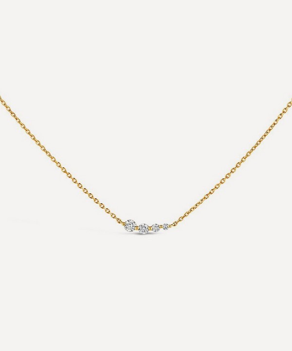 Dinny Hall - 9ct Gold Shuga Created Diamond Tapering Scoop Necklace image number null