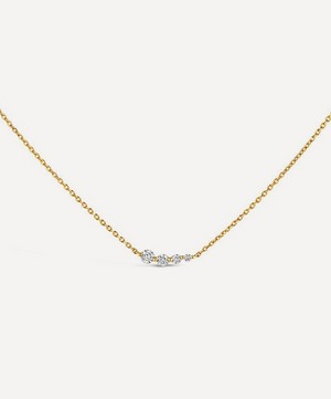 Dinny Hall - 9ct Gold Shuga Created Diamond Tapering Scoop Necklace image number 0