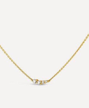 Dinny Hall - 9ct Gold Shuga Created Diamond Tapering Scoop Necklace image number 2