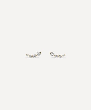Dinny Hall - 9ct Gold Shuga Created Diamond Tapering Crawler Stud Earrings image number 2
