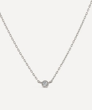 Dinny Hall - 9ct White Gold Created Diamond Jasmine Pendant Necklace image number 0