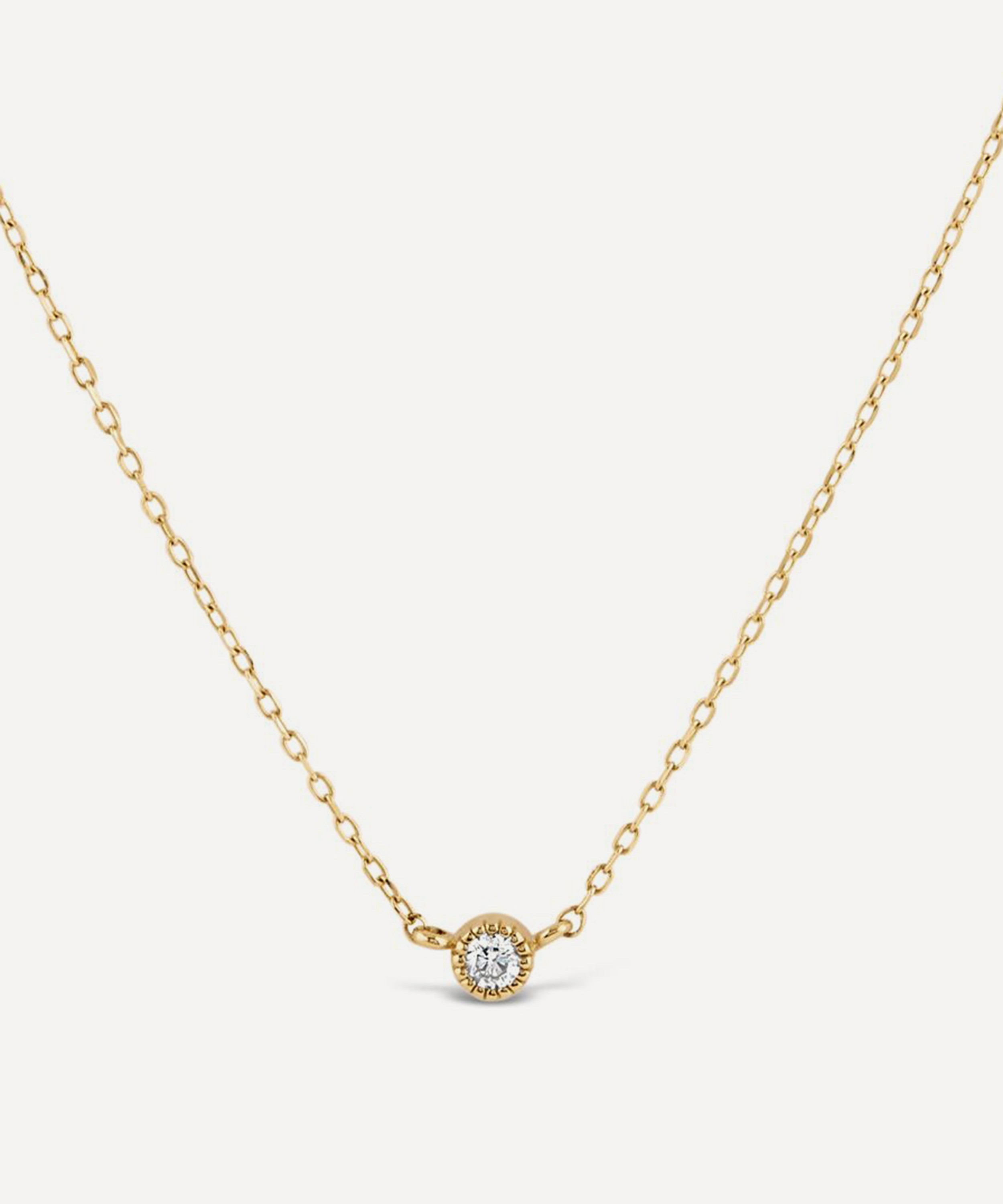 Dinny Hall - 9ct Gold Created Diamond Jasmine Pendant Necklace
