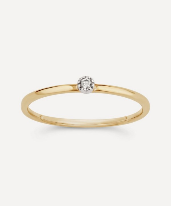 Dinny Hall - 9ct Gold Forget Me Not Tiny Diamond Ring image number null