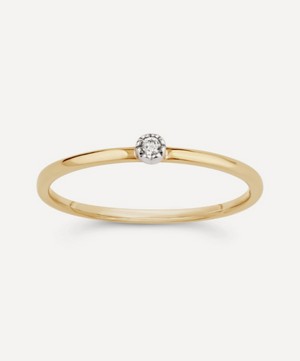Dinny Hall - 9ct Gold Forget Me Not Tiny Diamond Ring image number 0