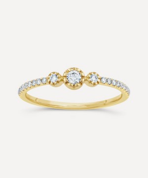 Dinny Hall - 9ct Gold Forget Me Not Diamond Trio Ring image number 0