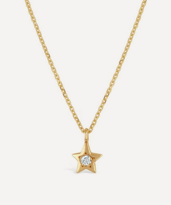Dinny Hall - 9ct Gold Bijou Star Diamond Pendant Necklace image number null