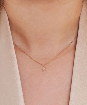 Dinny Hall - 9ct Gold Bijou Star Diamond Pendant Necklace image number 1