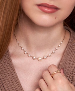 Dinny Hall - 9ct Gold Signature Freshwater Pearl Necklace image number 1